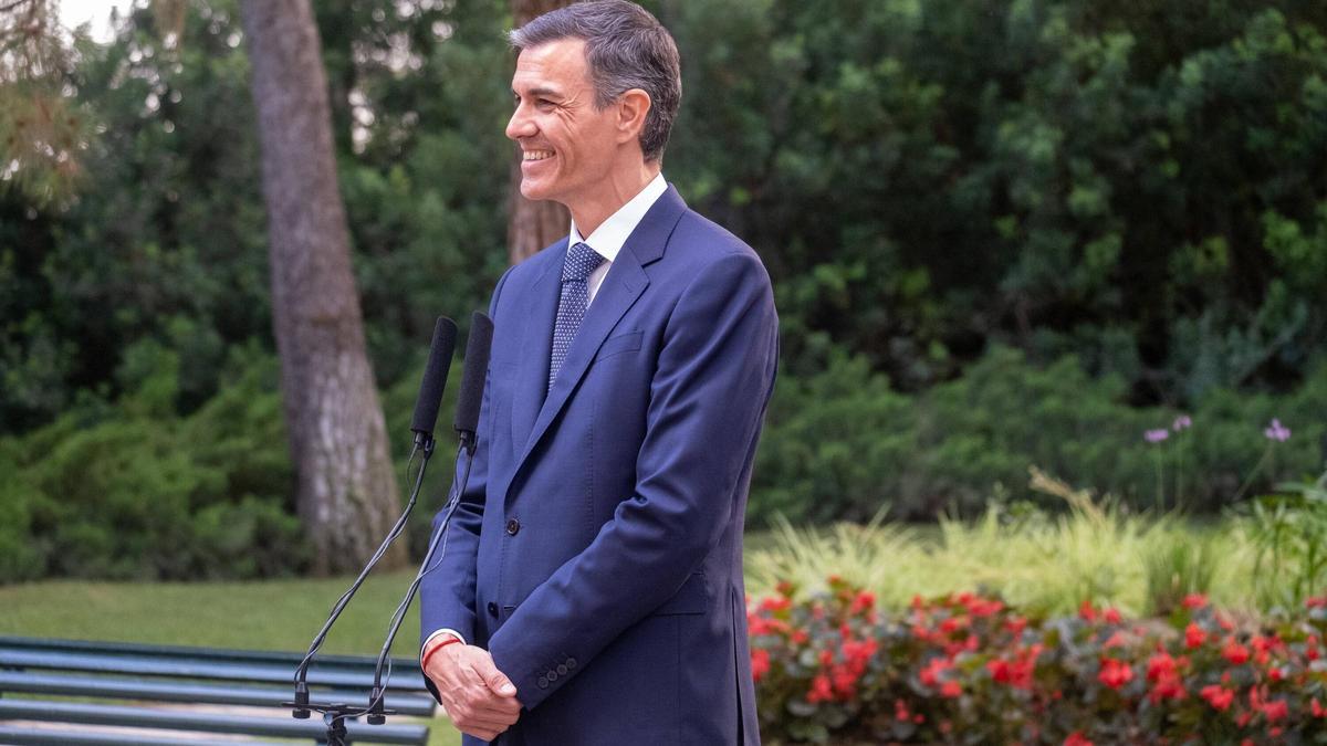 Pedro Sánchez, este verano en el palacio de Marivent.