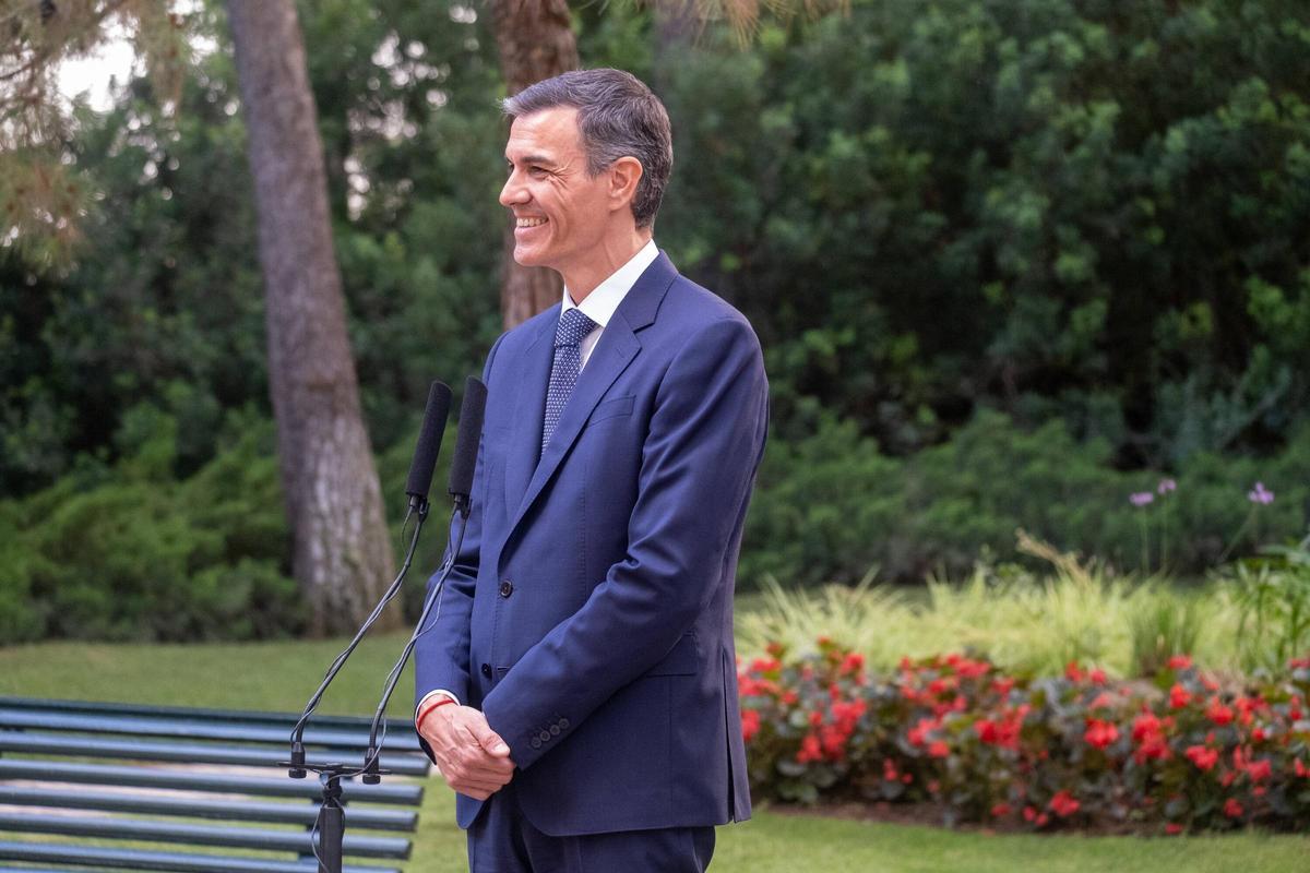 Pedro Sánchez, este verano en el palacio de Marivent.