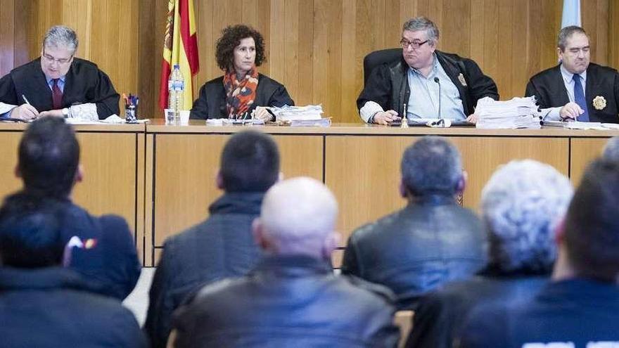 Un instante del juicio en A Coruña, en 2016, por el secuestro de un maderero de Cambre. // 13fotos