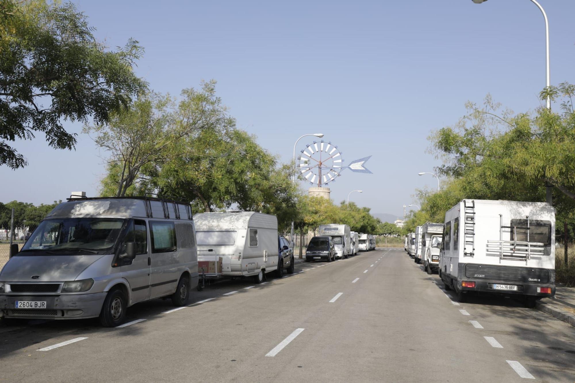 Las caravanas de Ciudad Jardín migran a Son Güells, en Palma