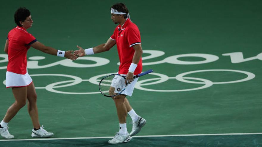 David Ferrer y Carla Suárez