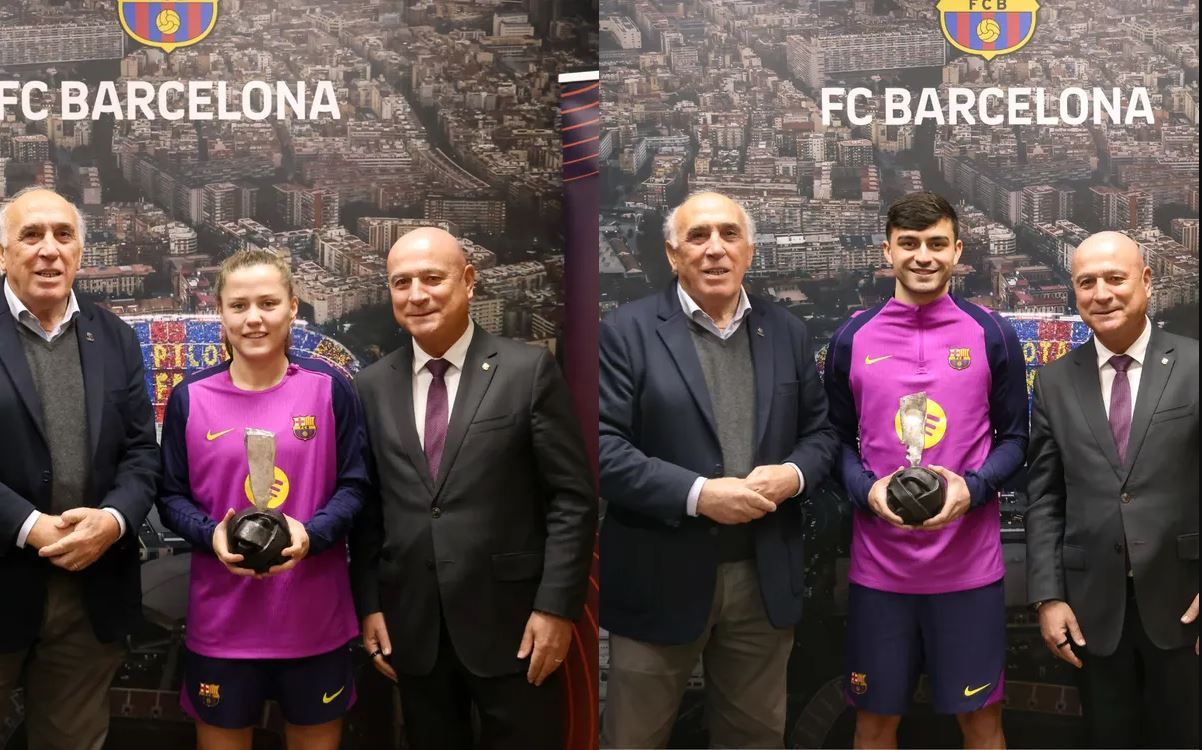 Pedri y Claudia Pina reciben el Premi Barça Jugadors