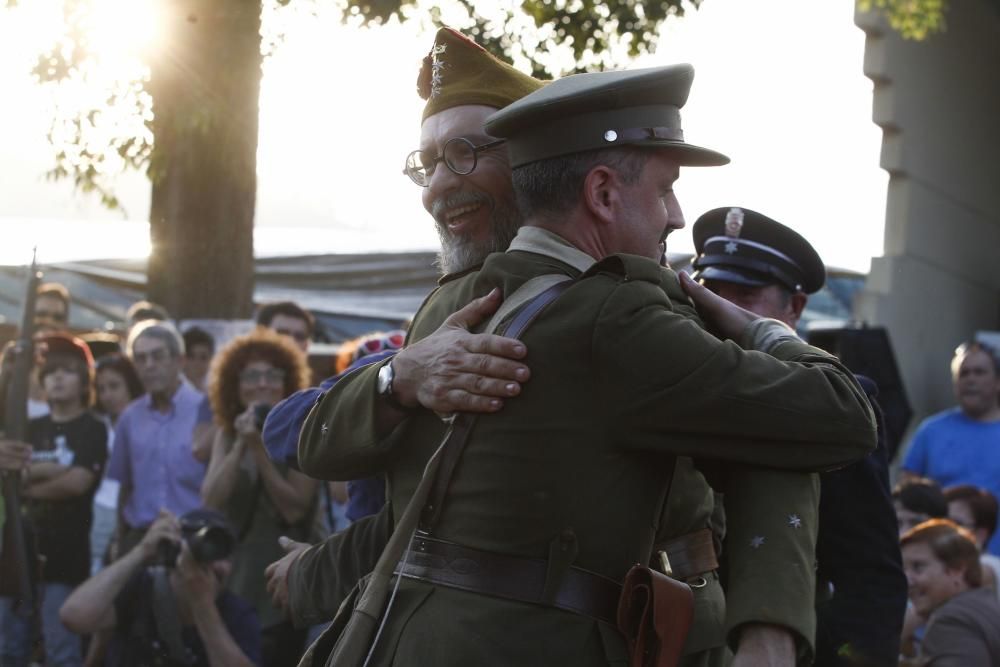 Recreación de la Guerra Civil en Grullos