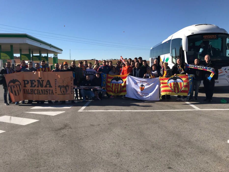 Aficionados del Valencia en Getafe