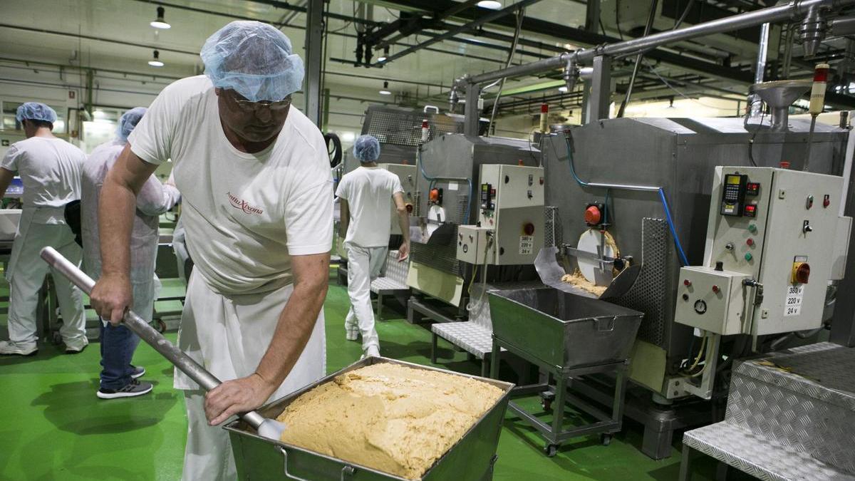 Planta de fabricación de turrones de Sanchis Mira en Xixona.