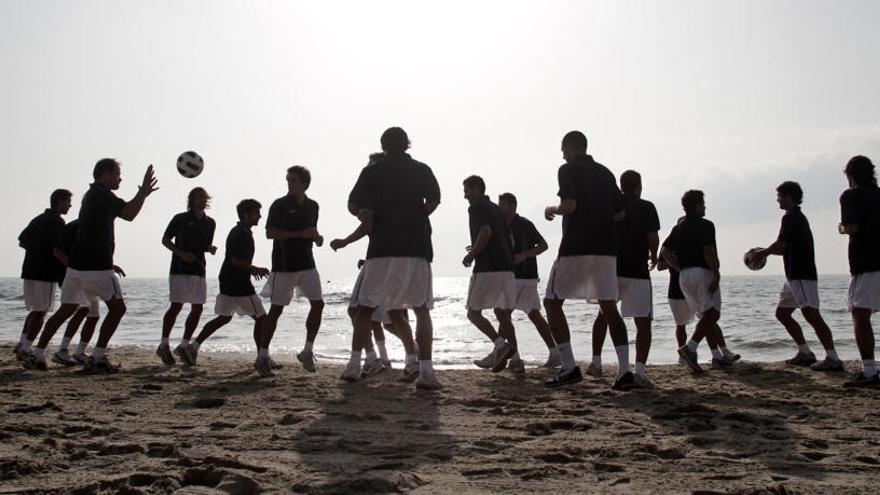 La plantilla del Hércules en la playa, en una imagen de archivo.