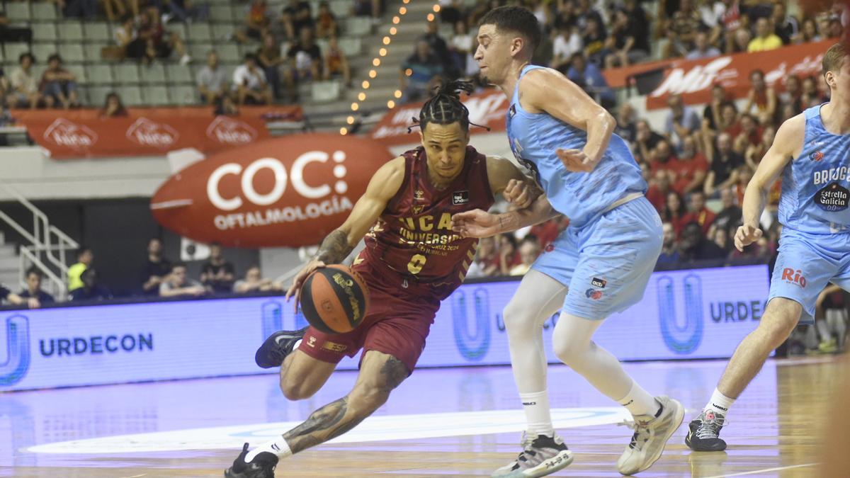 Travis Trice, del UCAM Murcia CB, durante el encuentro ante el Breogán.