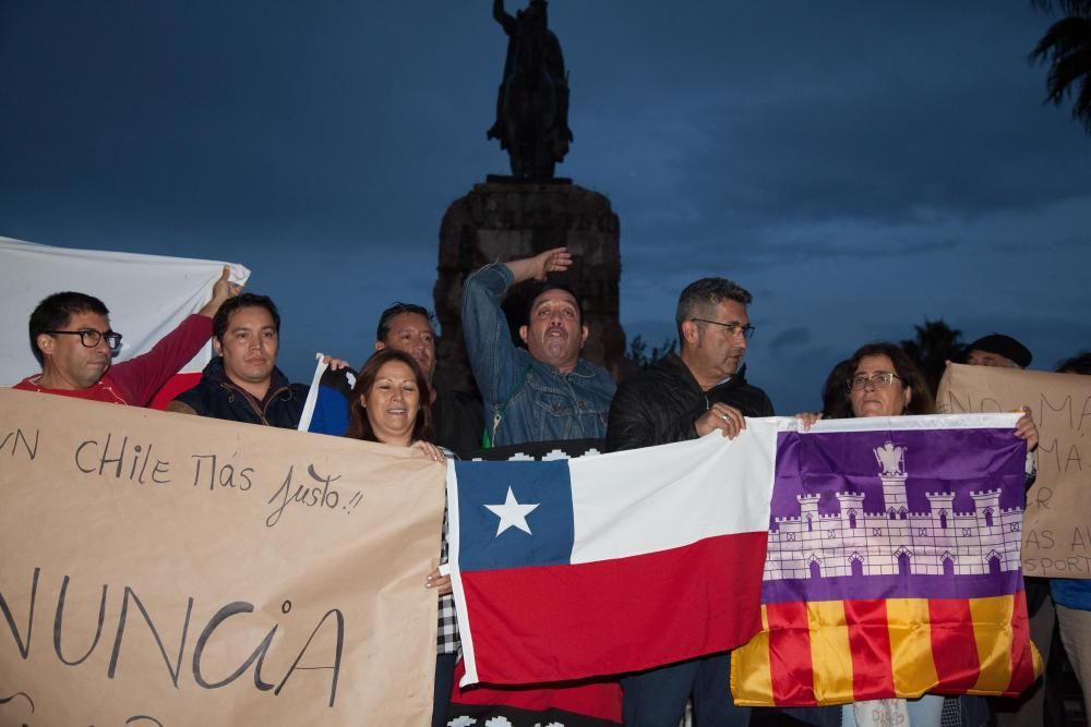 Respaldo de chilenos desde Palma a las protestas