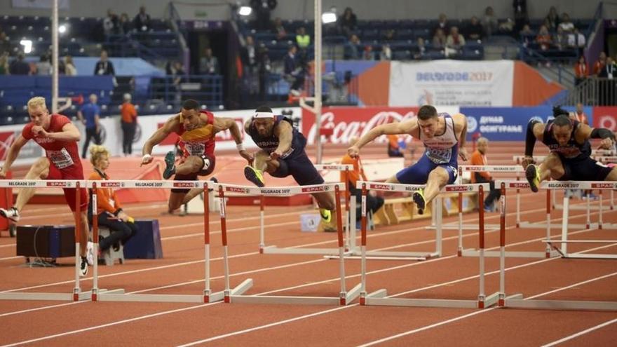 Orlando Ortega tropieza en la final de 60 vallas y acaba séptimo