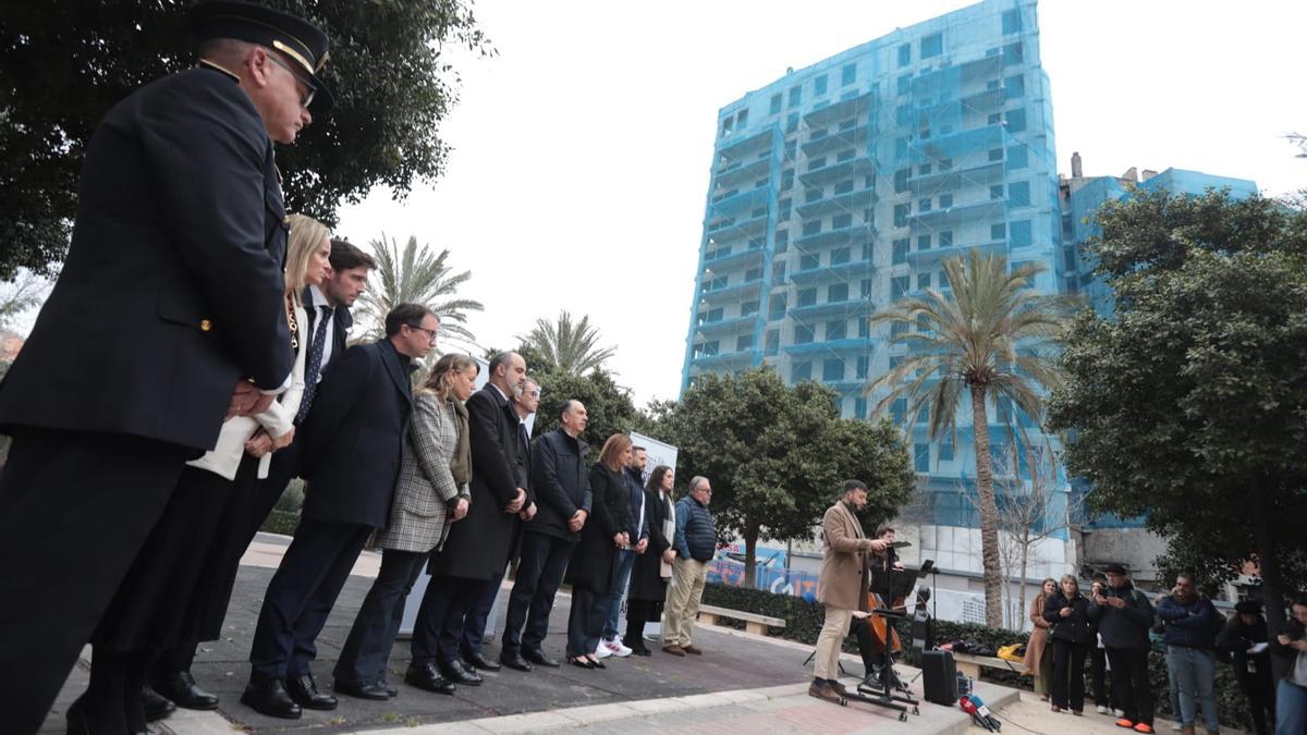 Acto de conmemoración por el aniversario del incendio de Campanar