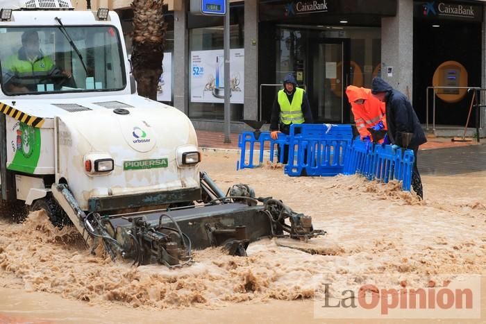 Temporal en Murcia: Los efectos de las lluvias en Los Alcázares y Cartagena