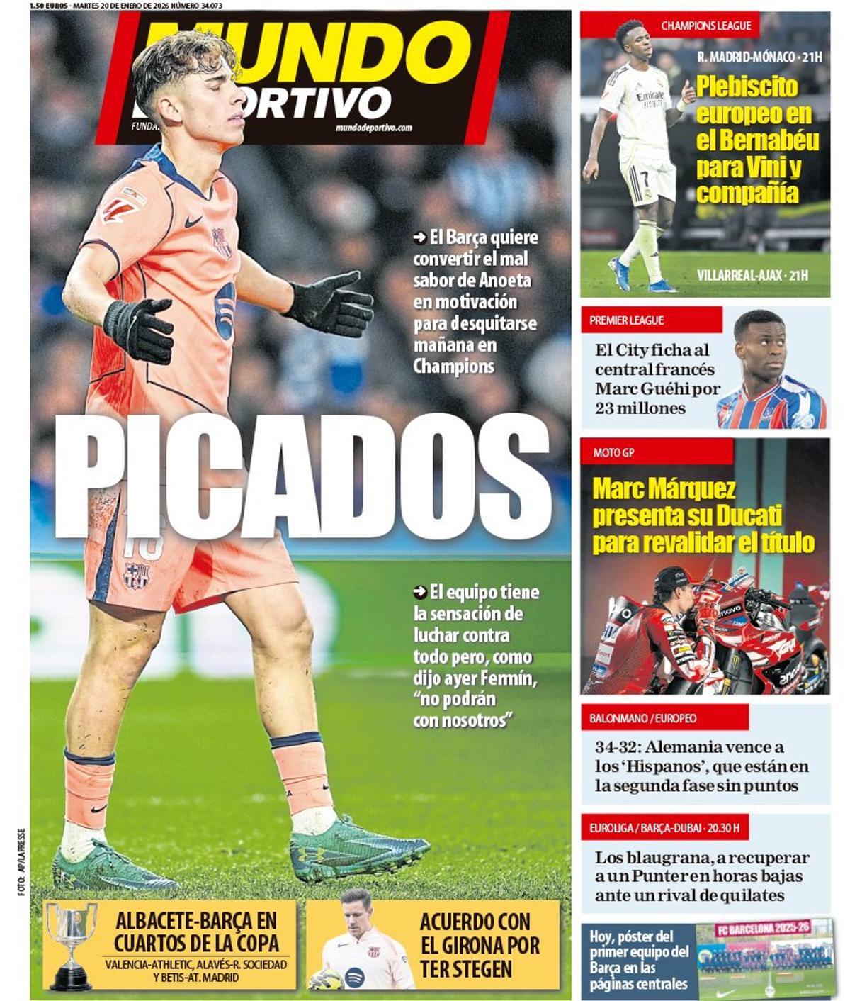 Estas son las portadas de la prensa deportiva de hoy