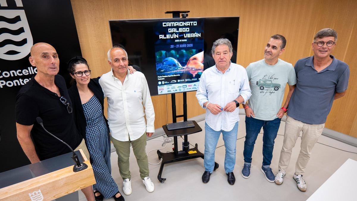 La presentación del Campeonato Gallego Alevín de Natación de este fin de semana.