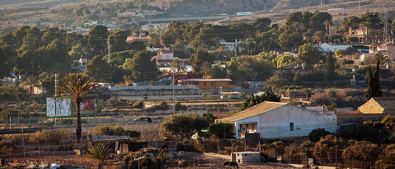 Vistas panorámicas al campo de Elche, lugar donde hay un buen número de casas construidas en terrenos no urbanizables. | INFORMACIÓN