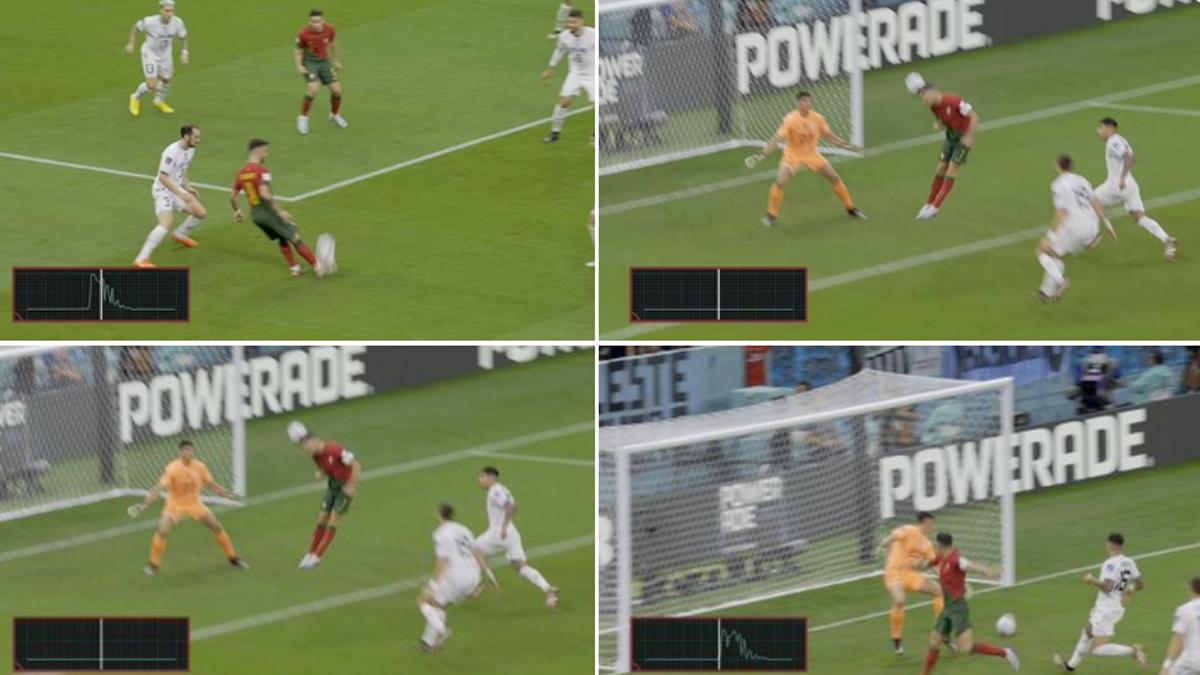 Secuencia de los sensores de Adidas en el gol de Portugal