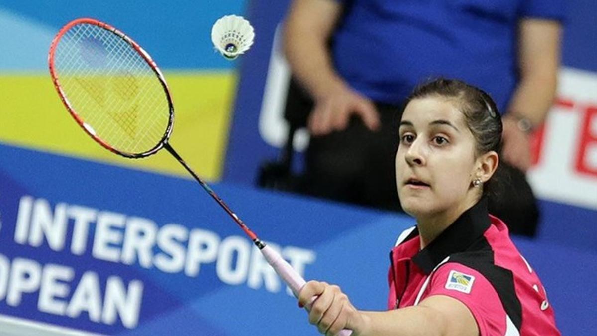 Carolina Marín, durante un torneo disputado este año