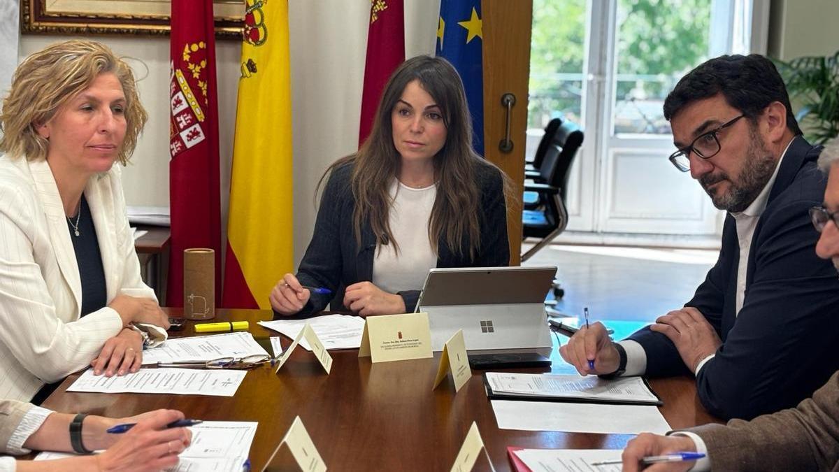 La alcaldesa en funciones, Rebeca Pérez, en la Junta de Portavoces celebrada este miércoles