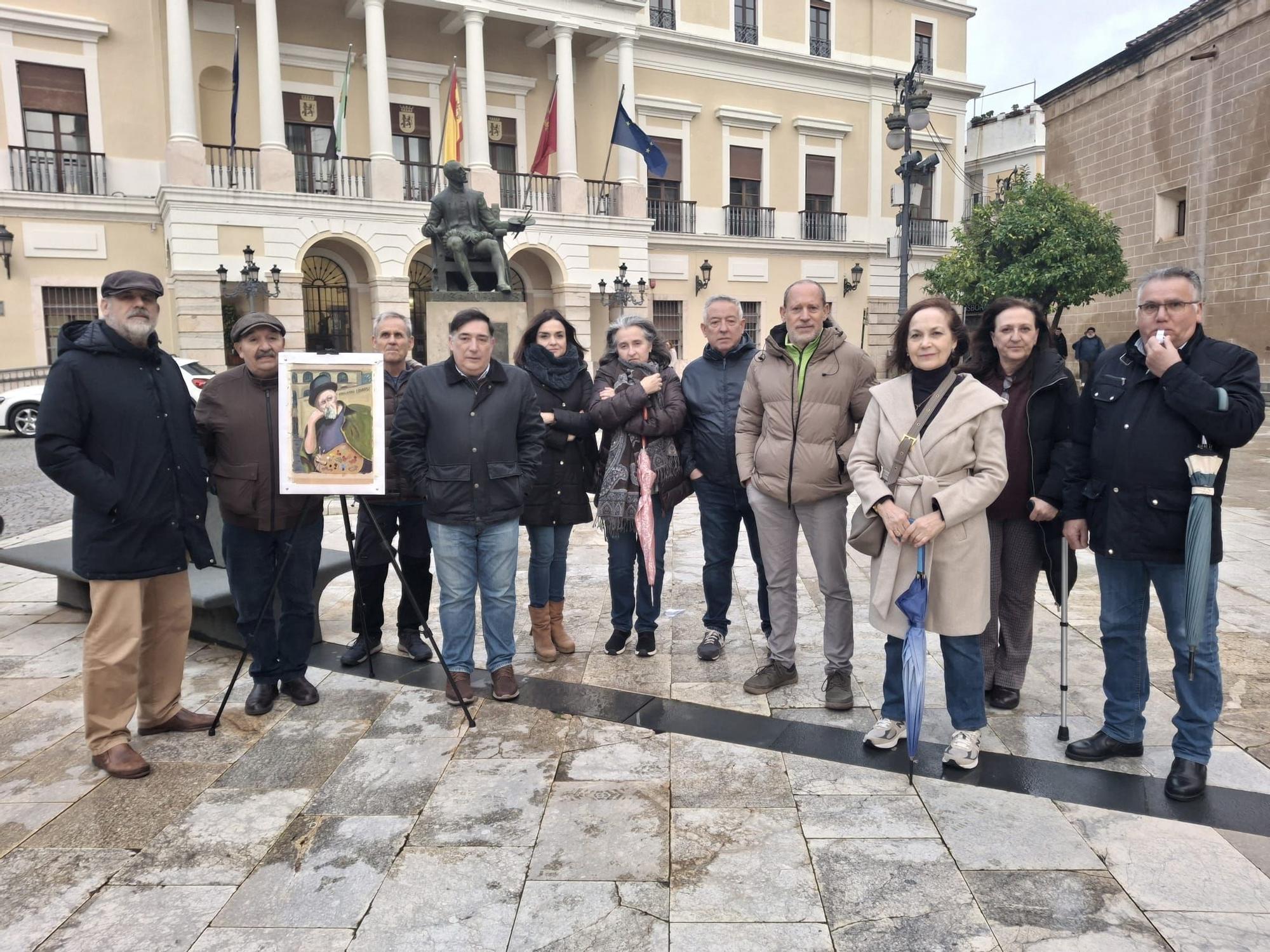 Los alumnos, durante la protesta en la plaza de España, ayer.