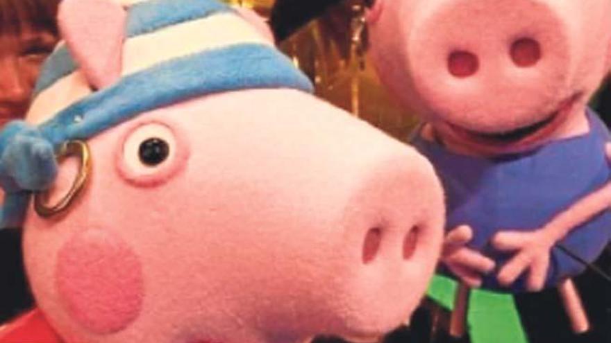 Peppa Pig busca un tesoro  entre títeres