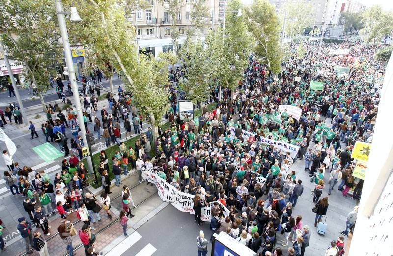 Fotogalería: Huelga educativa en Zaragoza