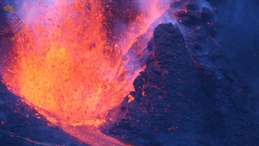 La nueva cabeza efusiva del volcán de La Palma