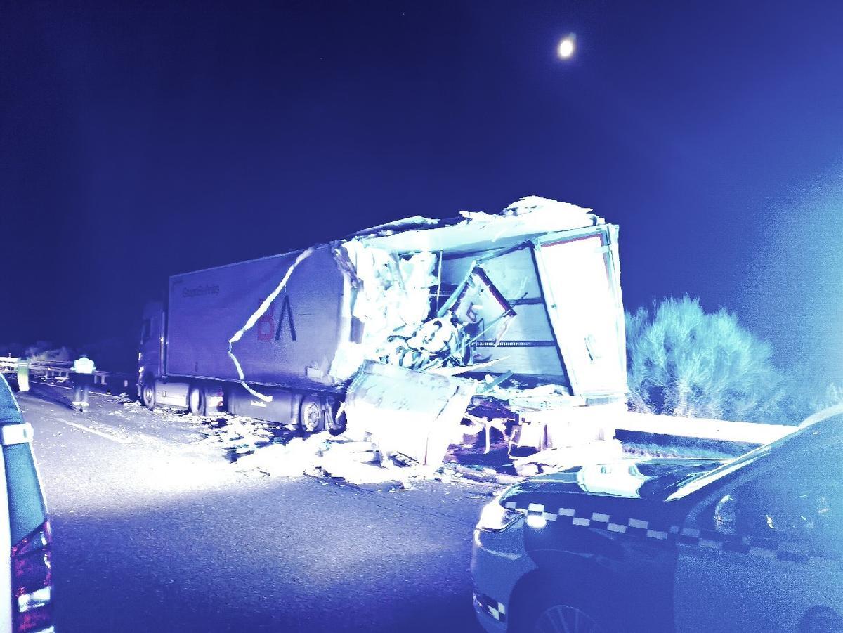 Imágenes del accidente en la A-66
