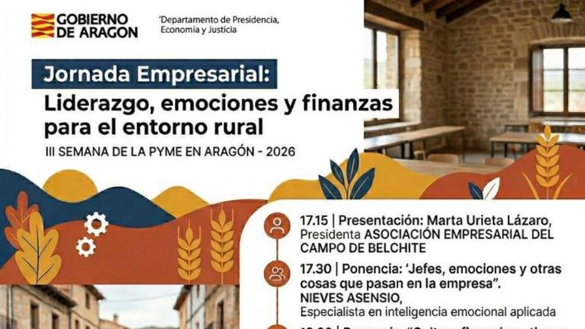Cartel de la jornada que se desarrollará en Belchite.