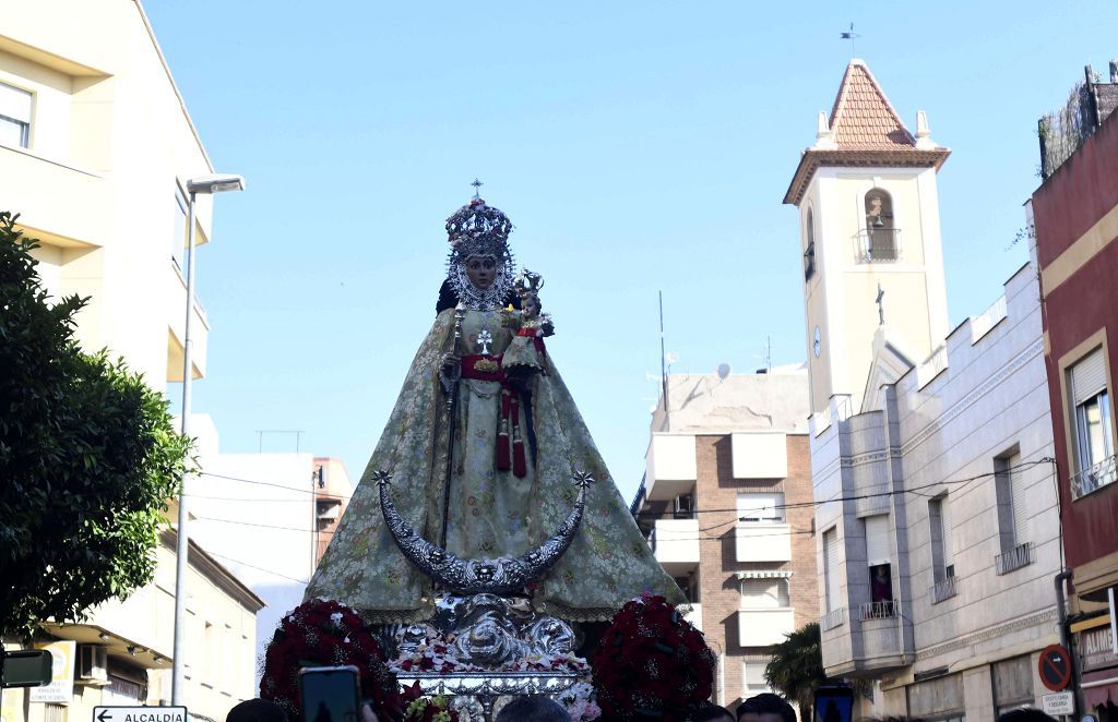 Así ha sido el regreso de la Virgen de la Fuensanta a su monasterio en Algezares