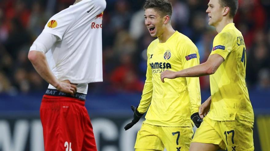 Vietto, en su etapa en el Villarreal con Marcelino.