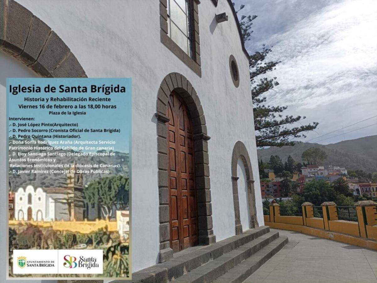 Visita guiada por el exterior de la Iglesia parroquial de Santa Brígida