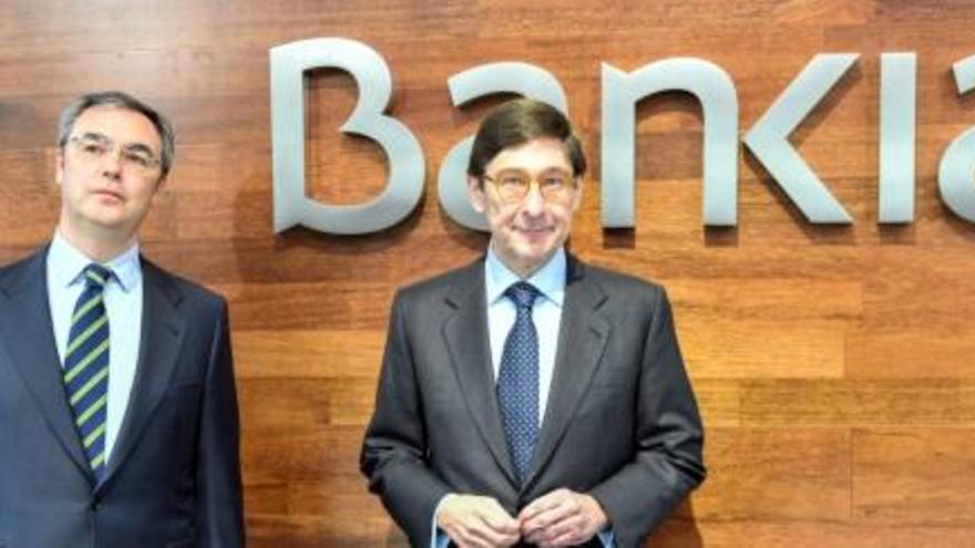 El president de Bankia, José Ignacio Goirigolzarri (dreta), i el conseller delegat, José Sevilla (Horitzontal).