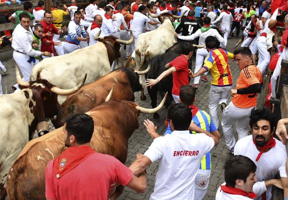 Quart encierro de San Fermín.