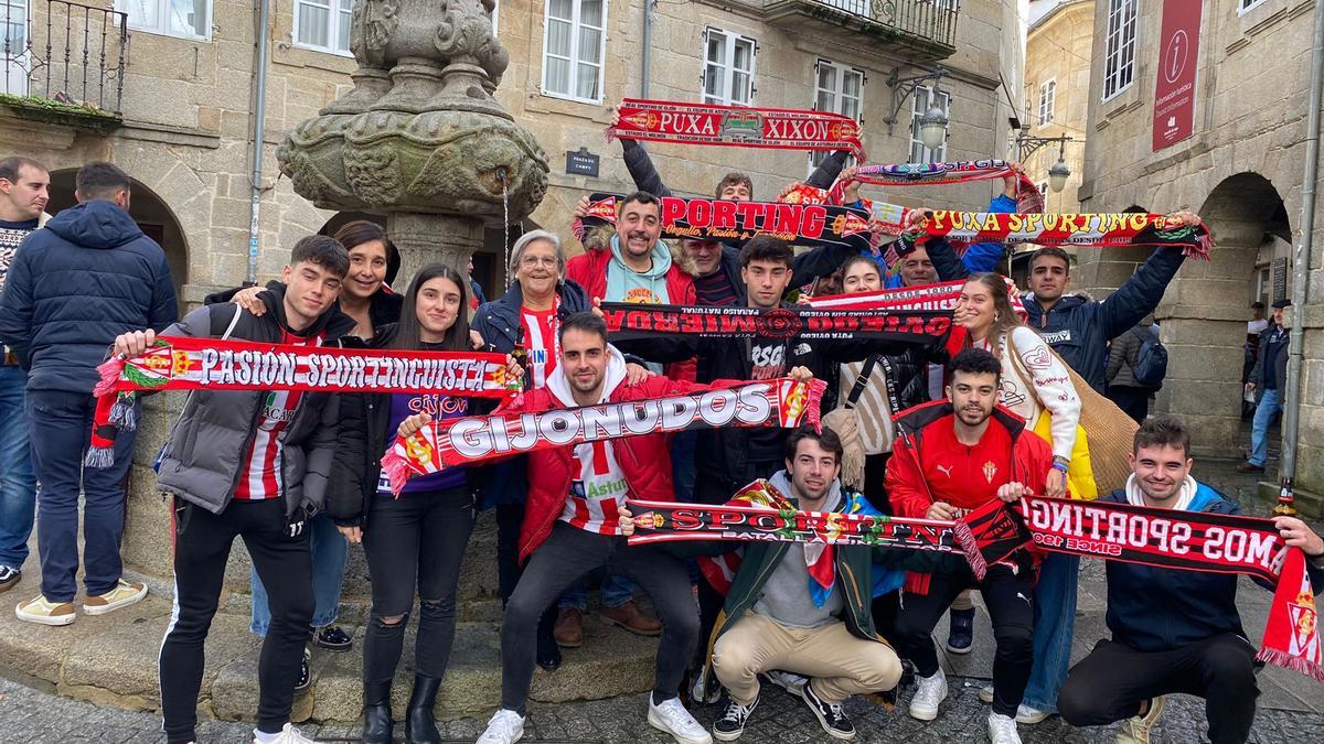 Aficionados del Sporting en Lugo.