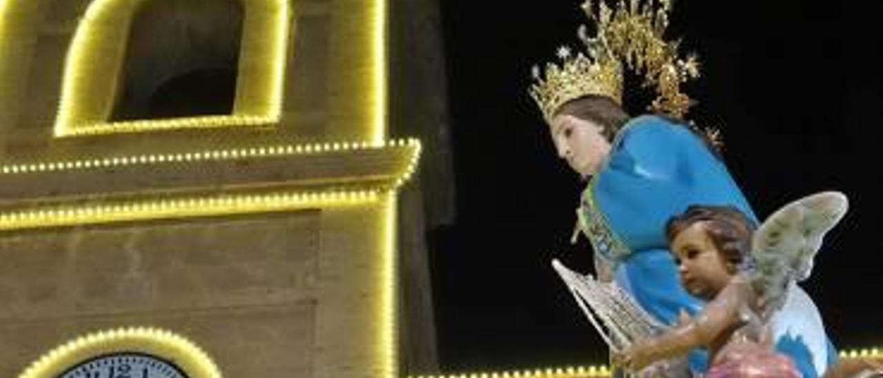 La fachada de La Inmaculada se queda sin iluminar en fiestas