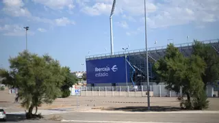El Ibercaja Estadio se 'viste' y ya está a punto para su inauguración