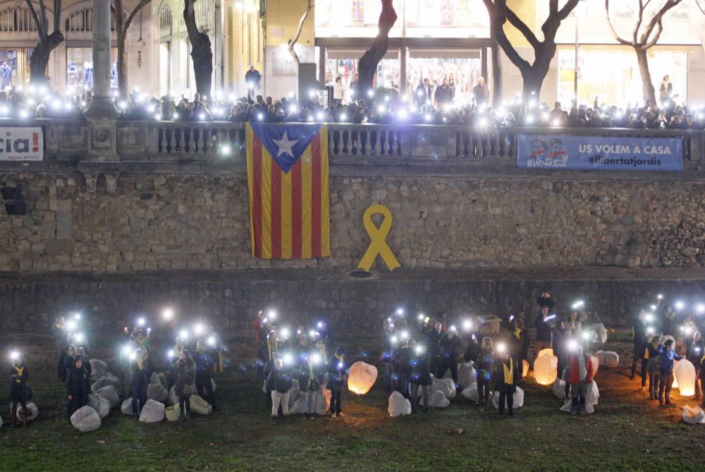 Protesta a Girona per demanar la llibertat dels Jordis