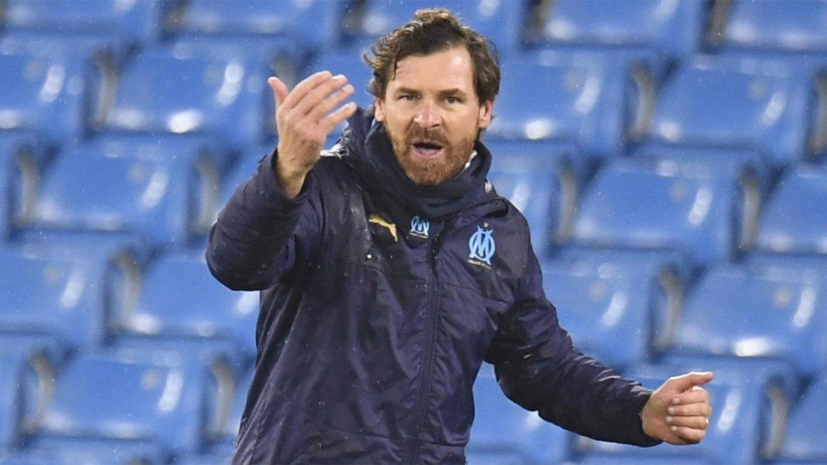 Villas-Boas durante un partido con el Olympique de Marsella