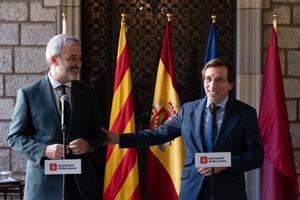 Jaume Collboni y José Luis Martínez-Almeida se reúnen para valorar los retos de las ciudades de Barcelona y Madrid