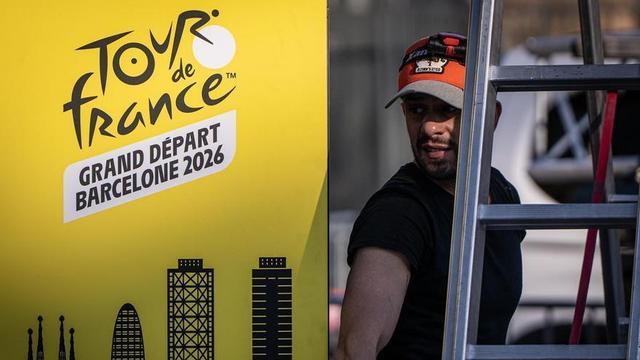 Preparatius per a l’esdeveniment del mes de març, quan es va celebrar que quedaven 100 dies per a l’inici del Tour de França