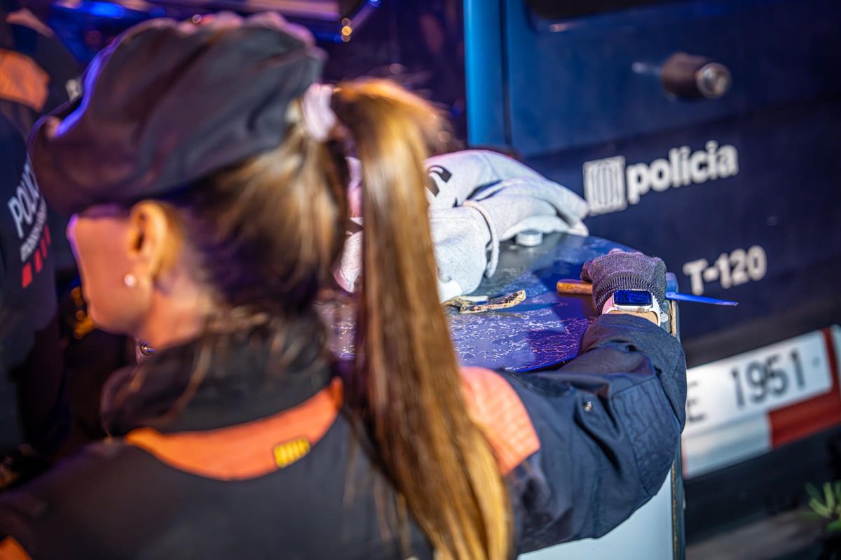El dispositivo de seguridad durante la noche de fiestas de La Mercè.