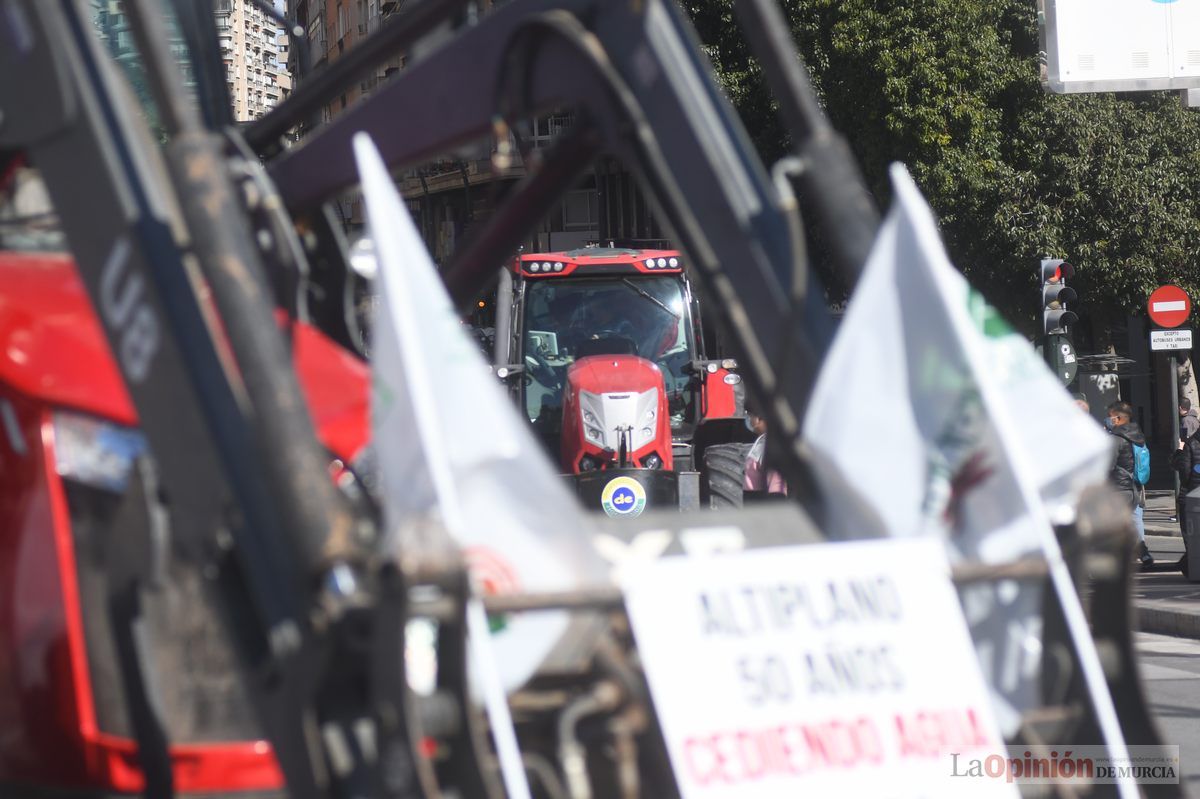 Miles de agricultores y ganaderos toman las calles de Murcia