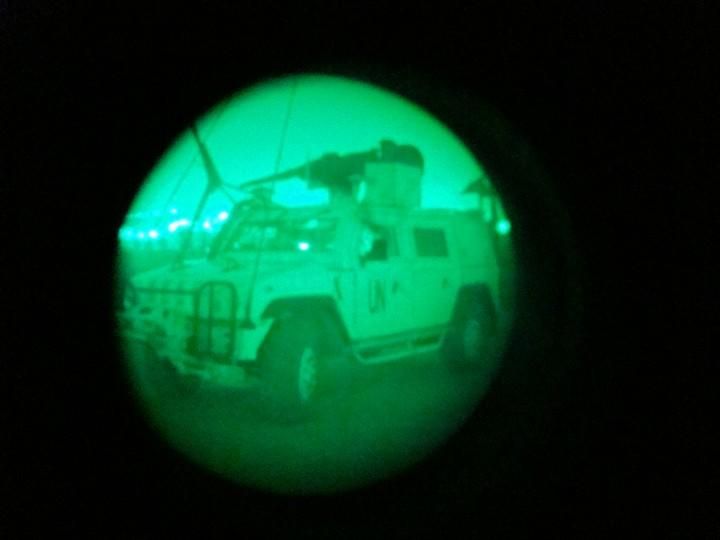 Vista de vehículo Lince a través de cámara infrarr