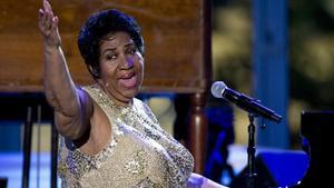 Aretha Franklin, durante un concierto en la Casa Blanca.