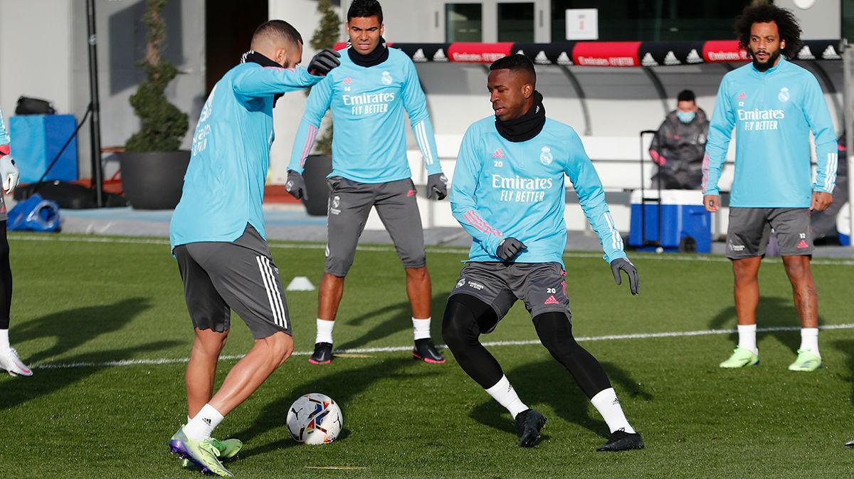 Así ha sido el último entrenamiento del Madrid antes de viajar a Sevilla