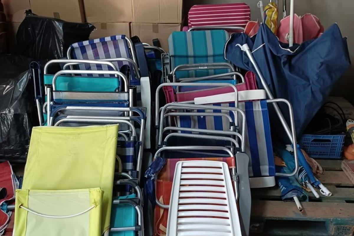 El material incautado en las playas de Orpesa se encuentra en el almacén de Fobesa.