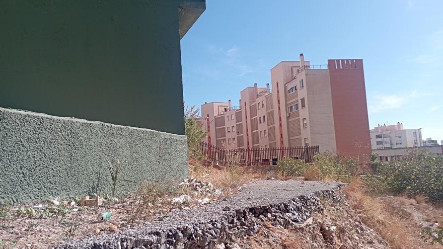 Los restos de una calle de Málaga, hundida en 1989