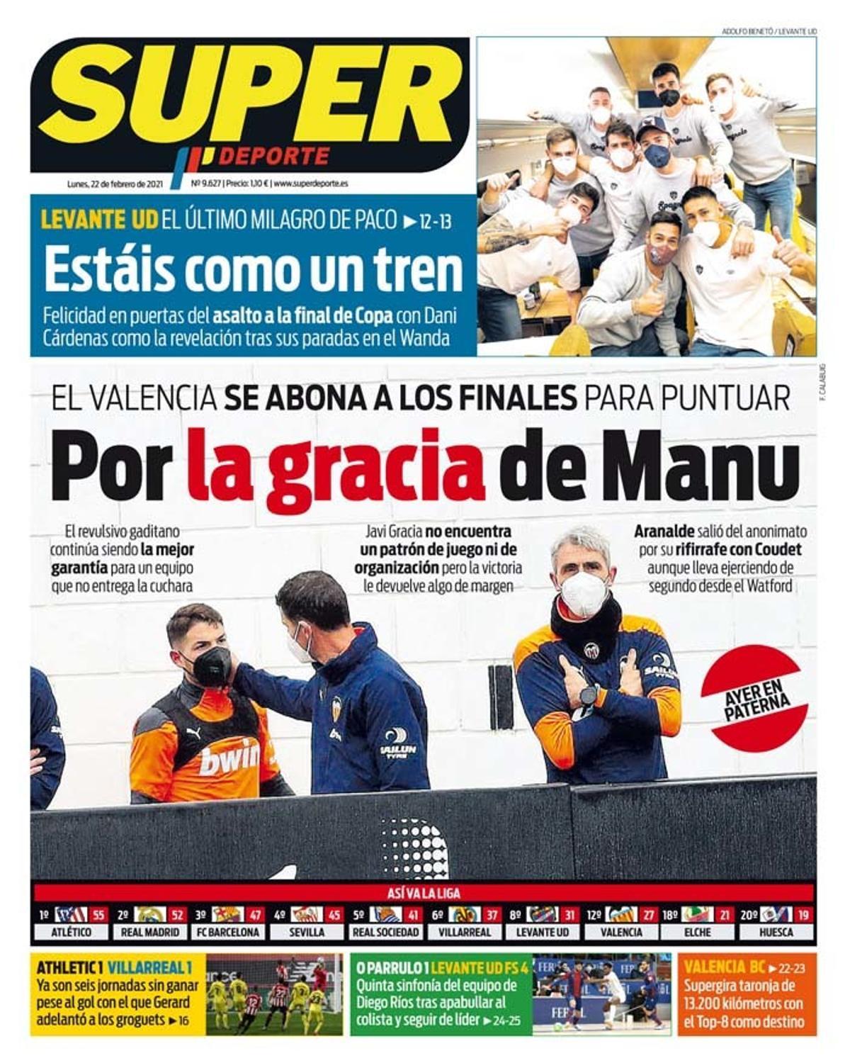 Esta es la portada de este lunes 22 de febrero