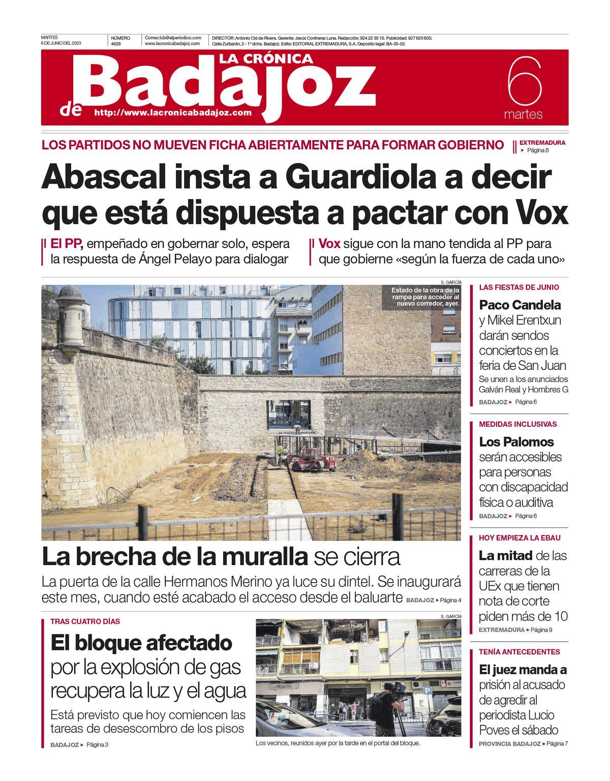 Consulta la portada correspondiente al día 6 de junio de 2023