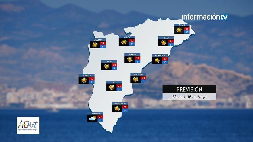 Pequeños chubascos no frenarán la estabilidad meteorológica en Alicante este fin de semana