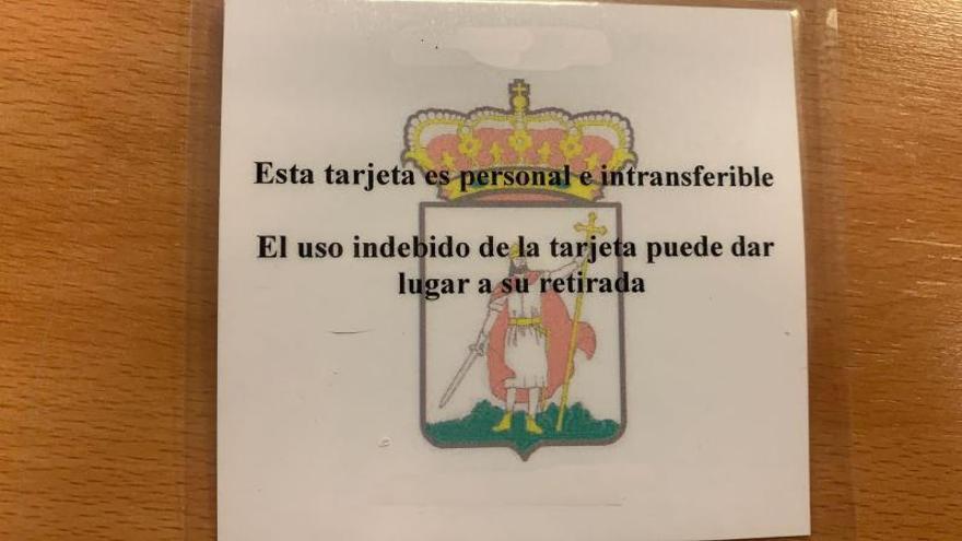 Tarjeta de autorización para las zonas reservadas de la ciudad.